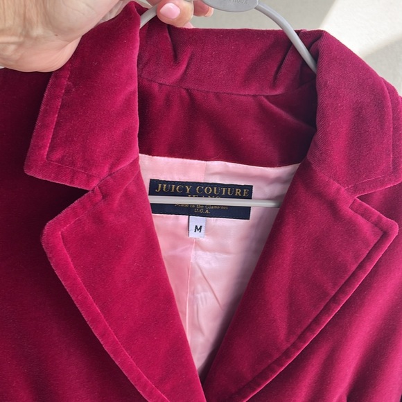 Juicy Couture original made in USA hot pink velvet jacket Perfect condition - Picture 3 of 9